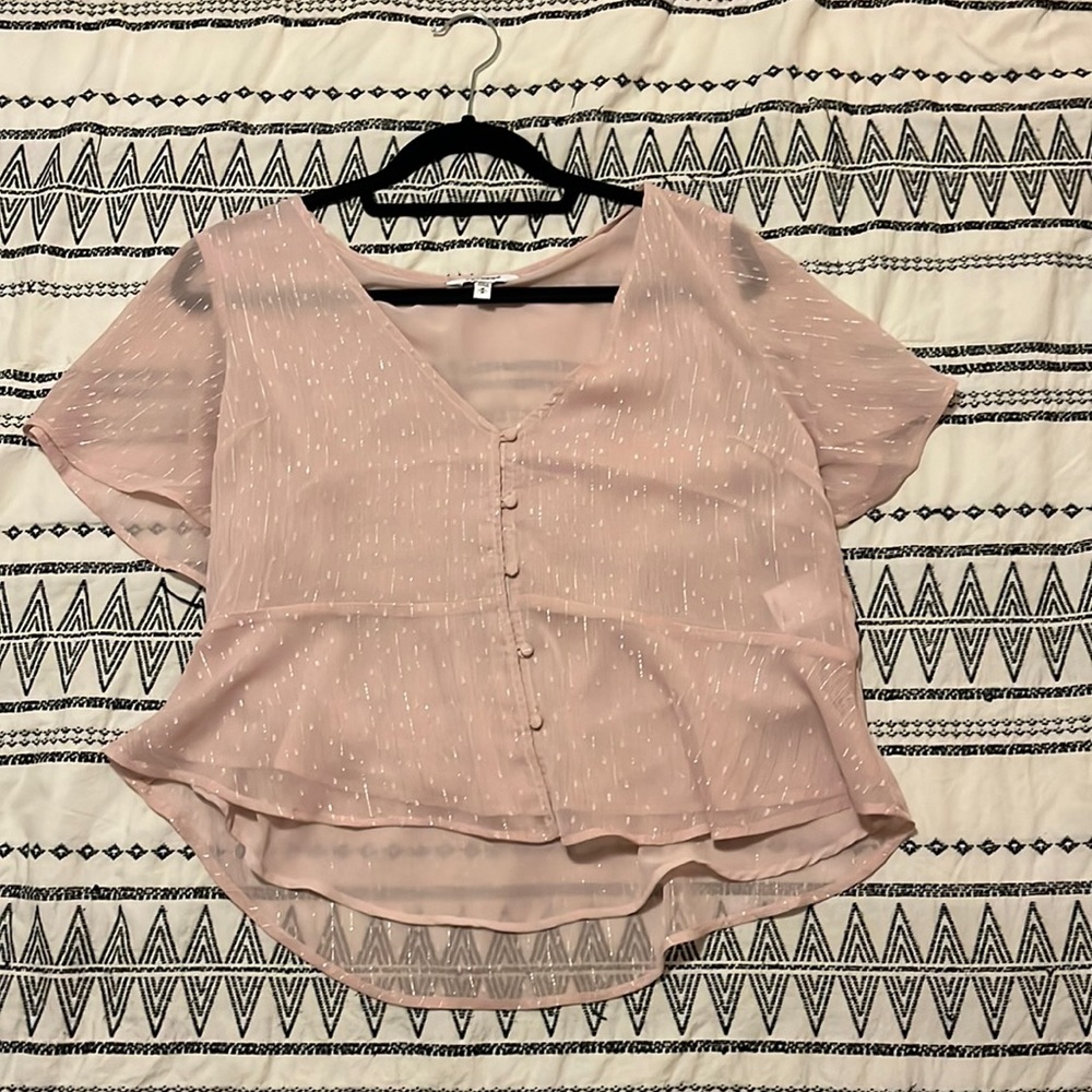 Shimmery Pink M Blouse
